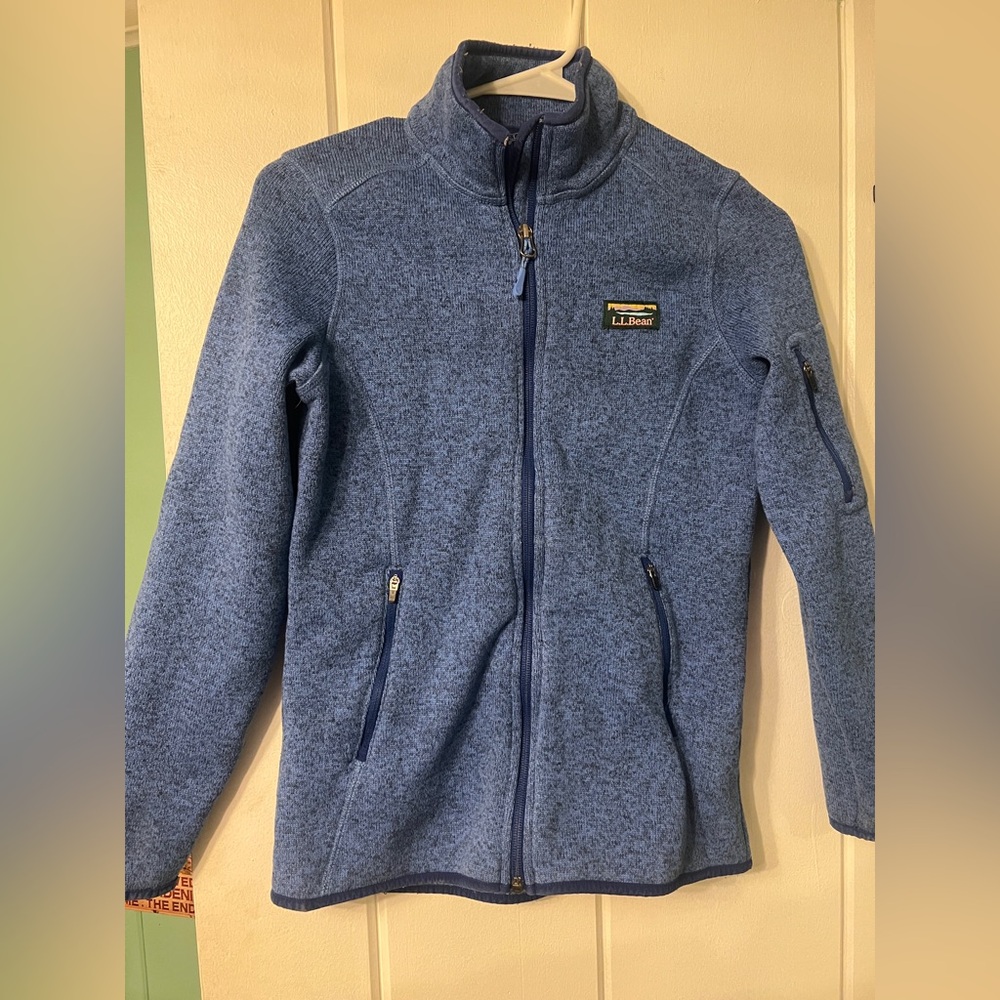 L.L. Bean Heather Blue Fleece Jacket